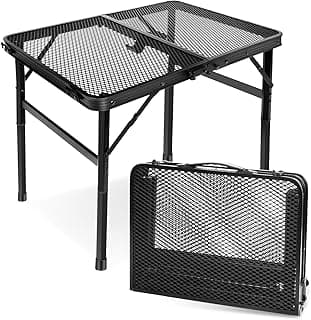 Small Folding Table, Easy for Storage, Compact and Portable Picnic Table for Grill, Outdoor Camping, Garden, Patio, Dining, BBQ, Party, Market, 2Ft (Small, Black)