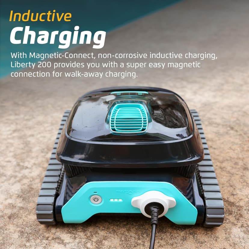 Dolphin Liberty 200 and Skimmi Cordless Robotic Pool Cleaning up to 33 FT - Wall Climbing Scrubber