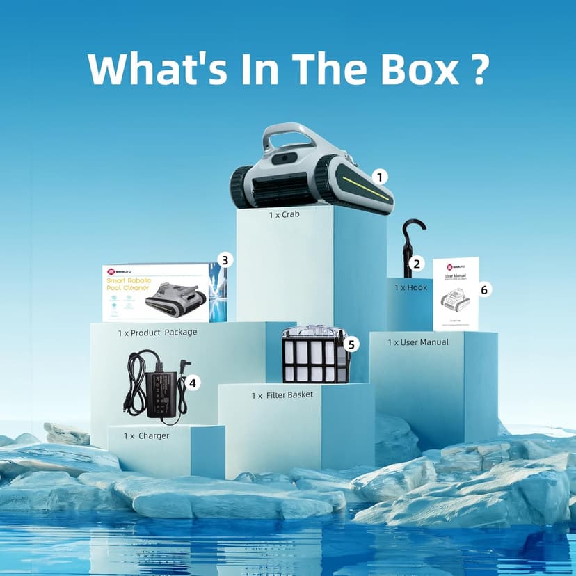Pool Vacuum for Inground Pools, Cordless Robotic Pool Cleaner, Pool Vacuum with Upgraded Triple-Motor, Wall Climbing, Waterline Cleaning,150 min Battery Life for Pool Up to 2050 Sq.ft