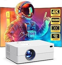[Electric Focus] Mini Projector with WiFi and Bluetooth, Native 1080P Portable Projector Supported 4K, 15000L Outdoor Projector for Home Theater, Compatible with iOS, Android, TV Stick, HDMI, USB