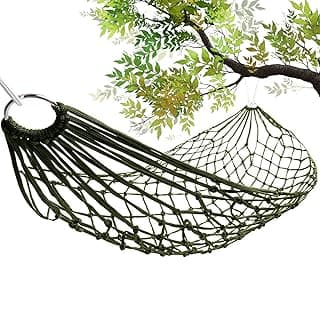 Mesh Rope Hammocks for Outside - Sleeping Hammock Nylon Camping - Hammock Large Weight Limit Swing Mesh Hammock Large Hammocks for Outside Nylon Hammocks