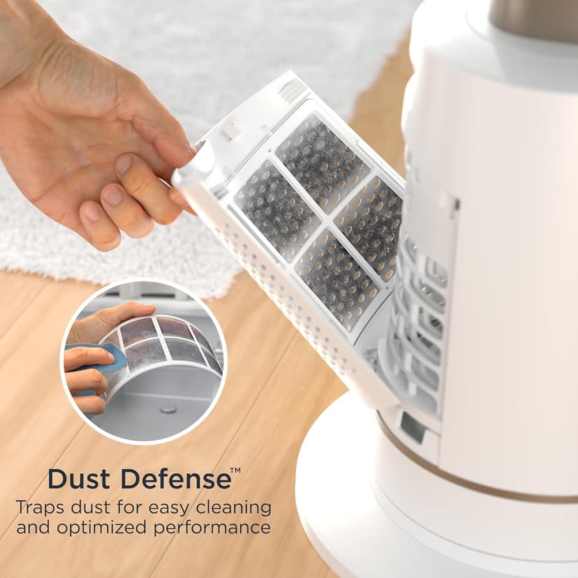 Shark TurboBlade Fan—Ultra-powerful bladeless tower fan, pivots, twists, oscillates 180°, accelerates air up to 80 ft., 10 noise levels + 10 speeds for air circulation, easy to clean, dove, TF202SWH
