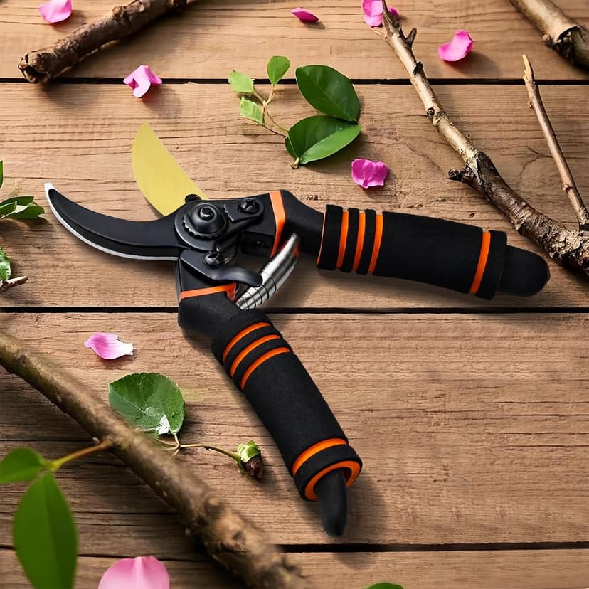 Pruning Shears for Gardening, 8.5" Premium SK5 Carbon Steel Garden Secateurs, Sharp Handheld Heavy Duty Garden Hedge Clippers Tools, Ultra Sharp Pruners with 3/4'' Cut Capacity Garden Scissors