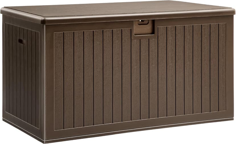 YITAHOME 230 Gallon Double-Wall Deck Box with Divider & Side Handles, Outdoor Large Storage for Patio Furniture Cushions, Garden Pool Accessories, Water Resistant & Lockable