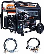 GENMAX 15000W Tri-Fuel Portable Generator - 2025 Model with 2-wire Start, CO Sensor, Digital Display & 50A Output Perfect for Home Backup, Construction Sites & Emergency Power (GM15000ET)