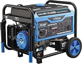 Pulsar 12,000W Dual Fuel Portable Generator with Electric Start and Switch & Go Technology, CARB Approved PG12000B