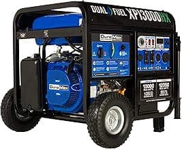 DuroMax XP13000HX Dual Fuel Portable Generator - 13000 Watt Gas or Propane Powered - Electric Start w/ CO Alert, 50 State Approved, Blue