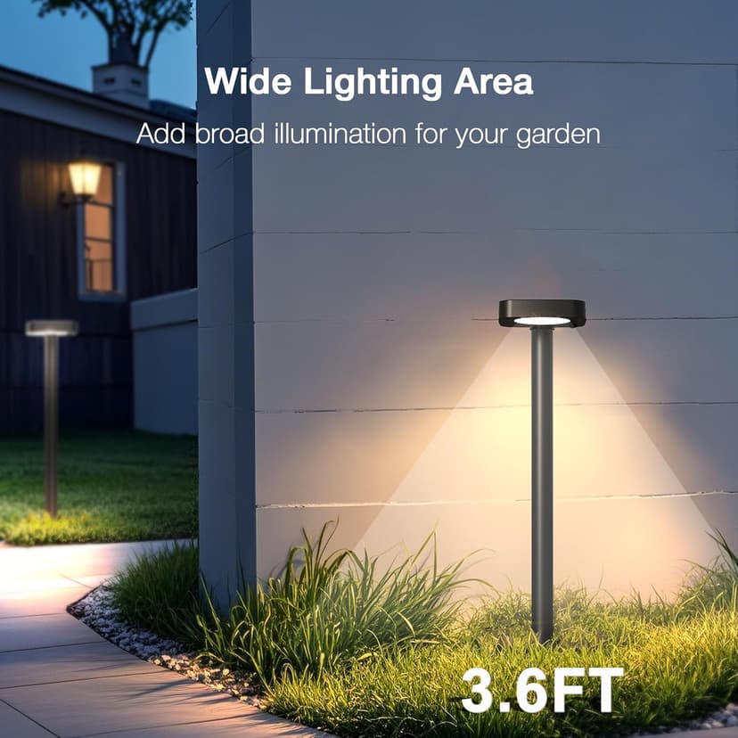 4 Pack Solar Pathway Lights with 2-in-1 Warm White and Cool White Light Modes, Solar Lights for Outdoor Garden Yard Landscape Path Walkway Sidewalk