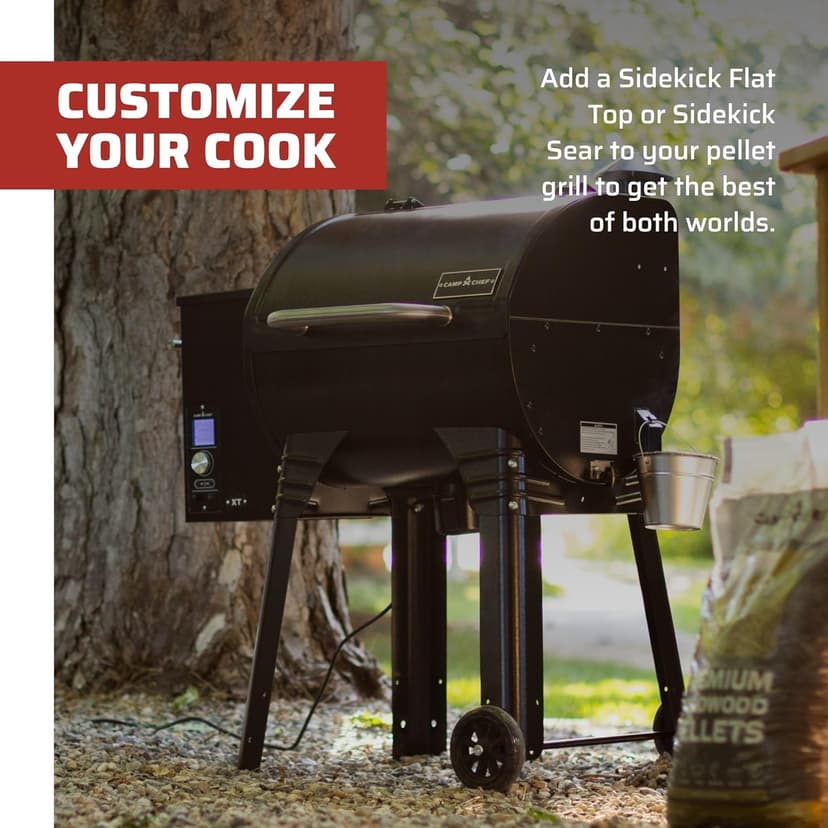 Camp Chef XT 24 Pellet Grill - Pellet Smoker & Grill for Outdoor Cooking Equipment - PID Technology & Smoke Control - Black