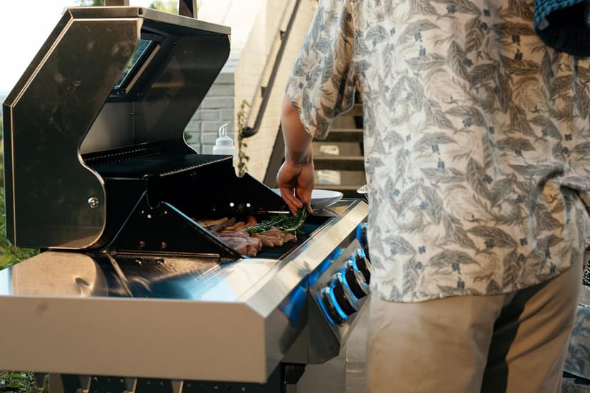 Monument Grills Larger 4-Burner Propane Gas Grills BBQ Stainless Steel Heavy-Duty Cabinet Style with BBQ Cover
