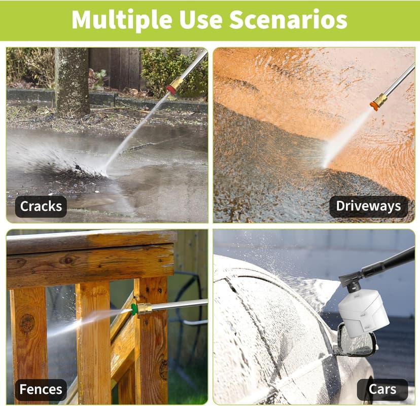 Electric Pressure Washer, 3500 PSI 2.4 GPM Power Washer with Anti-Tipping Technology, 4 Quick Connect Nozzles, Foam Cannon, Stainless Steel Lance, High Pressure Washer for Cars/Fences/Driveways/Patios