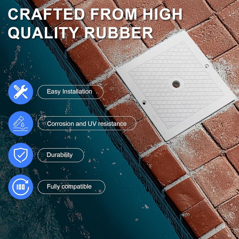 2 Pack 10" Skimmer Lid Pool Skimmer Cover Plate, Pool Skimmer Lid Replacement Compatible with Hayward SPX1082E, SP082, 1083, 1084,1085, and SP1086