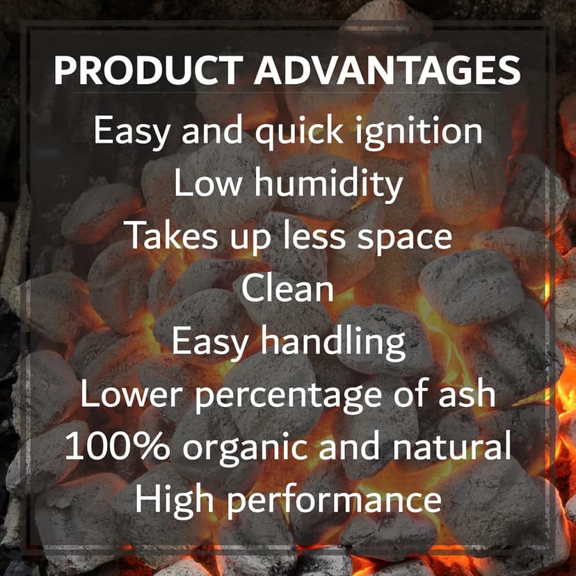 6.5 Lb Oak & Applewood Charcoal Briquettes for Beef, Pork, Fish, Steaks, Ribs & More, 100% All-Natural, Quick & Easy Lighting for Outdoor BBQ, Smoker, Tailgating, Camping by Billy Buckskin Co.