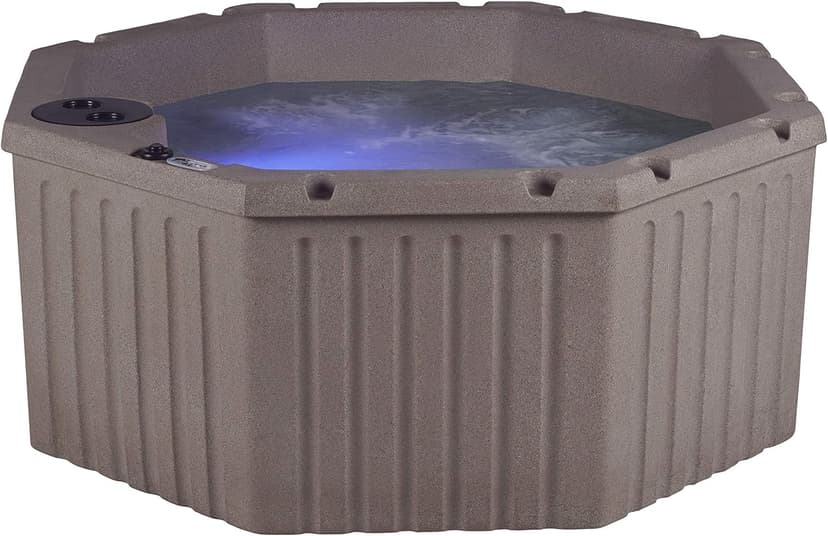 AquaLife Invi 5-Person Hot Tub – 20-Jet Plug-and-Play Spa with LED Lights, Includes Insulated Cover & GFCI Cord for Easy Setup