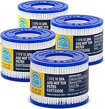 SUNSET FILTERS Type VI Spa and Hot Tub Filter Replacement Cartridge - for Coleman SaluSpa Hot Tub Filters, Bestway Filter, Lay-Z Spa, Intex, S1 Filter Replacement, Spa Filter Replacement (4-Pack)