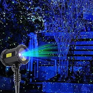 Firefly Garden Lights Laser Star Projector, Outdoor Decorative Lighting with Blue Nebula for Garden Indoor Outdoor