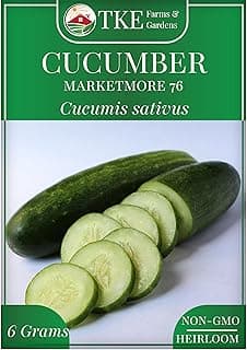 – Marketmore 76 Cucumber Seeds for Planting, 200+ Non-GMO Heirloom Seeds, Grow Crisp, Sweet Cucumbers with a Long Harvest Window, Easy to Grow, Includes Instructions