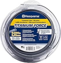 Husqvarna Titanium Force 0.095-Inch, 140-Foot Spooled String Trimmer Line, Professional Grade Copolymer Weed Eater Line with Cutter, 639005102