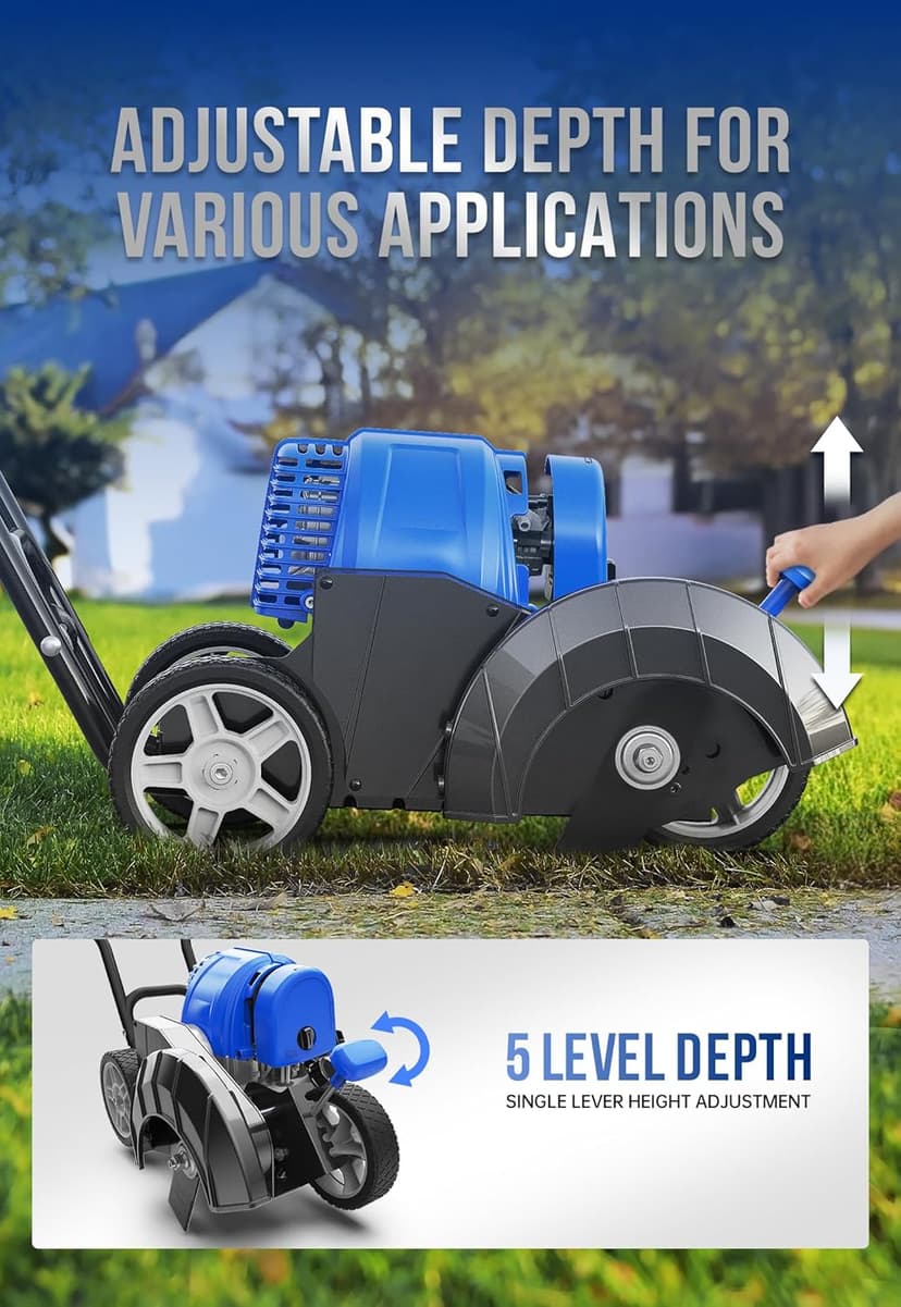 Sidewalk Edger Lawn Tool Gas 31cc WB31CCED, Blue