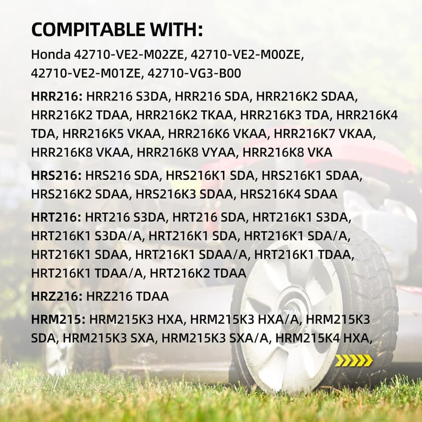 42710-VE2-M02ZE Rear Wheels, 8 Inch Wheels Fit for HRR216 HRS216 HRT216 Honda Walk-behind Lawn Mower, Pack of 2