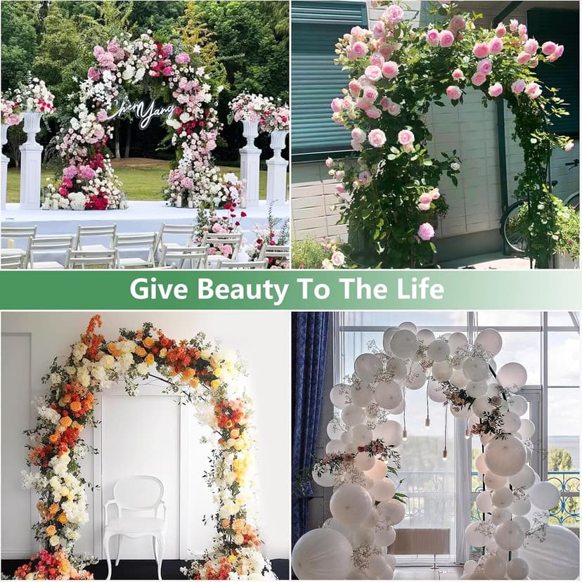 7.9 Ft H x 4.6 Ft W Metal Pergola Arbor, Easy to Assemble, for Various Climbing Plant Wedding Garden Arch Bridal Party Decoration Wide Arbor, 1 Pack