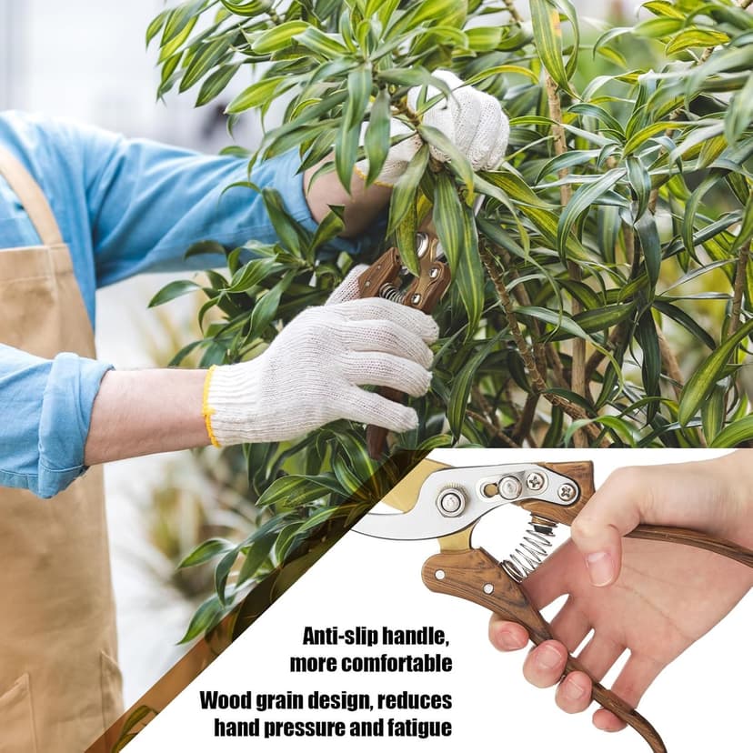 Lothee Japanese Gardening Scissors Made in Japan, Carbon Steel Flower Pruning Shears Heavy-duty Gardening Scissors, for Pruning Plants