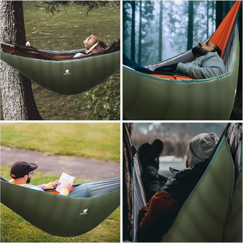 GEERTOP Ultralight Hammock Underquilt for Camping Full Length Camp Hammock Underquilts Warm 3-4 Seasons Essential Outdoor Survival Gear for Hiking Backpacking Travel