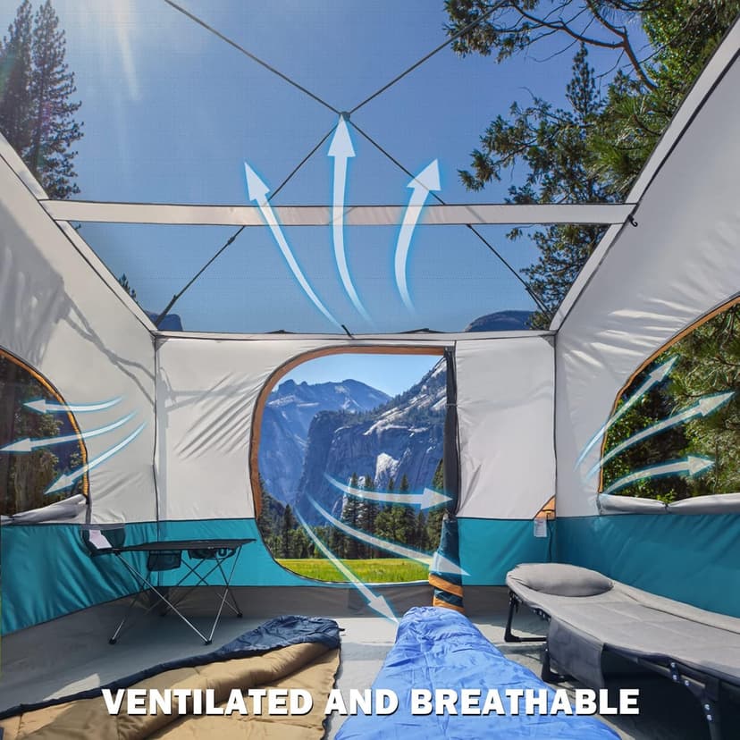UNP Camping Canopy Tent - Inner Tent for 10' x 10' Pop Up Canopy, Simple Installation, Fully Vented Roof, Enclosed Canopy Space, Ocean Blue (Frame NOT Included)