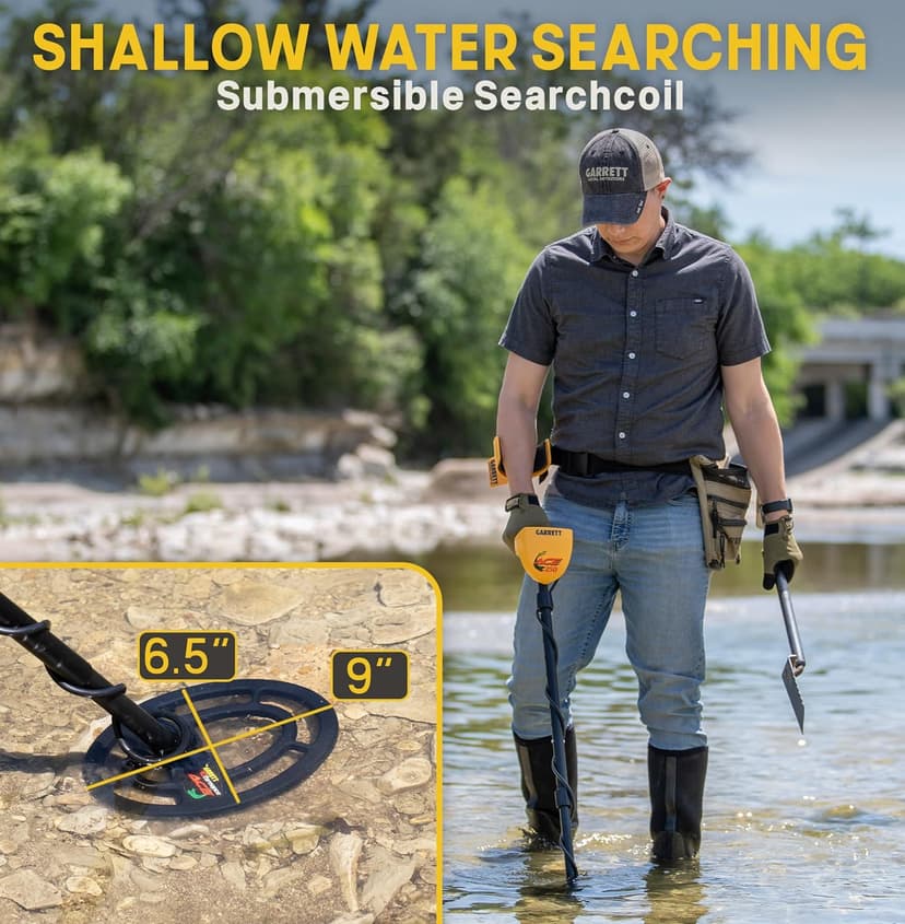 Garrett ACE 250 Metal Detector – Made in The USA - Electronic Pinpointing, 5 Search Modes, Accept/Reject Discrimination, Depth Indicator