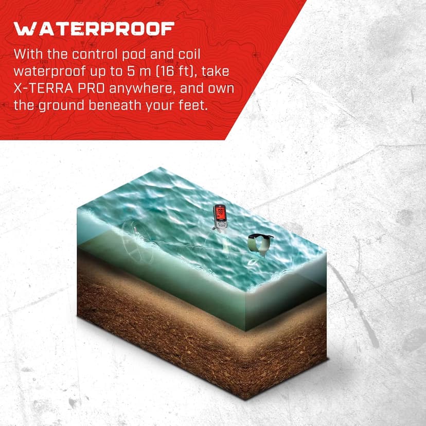 MINELAB X-Terra PRO Waterproof Treasure Metal Detector for Adults (3 Detect Modes)