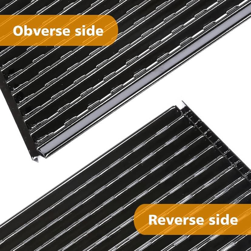 Hisencn Grill Grates for Charbroil Performance Tru-Infrared 2 Burner Gas Grill 463633316, 463672016 463672216, 463672416, 17 Inch Stamped Porcelain Steel Replacement Emitter Plates