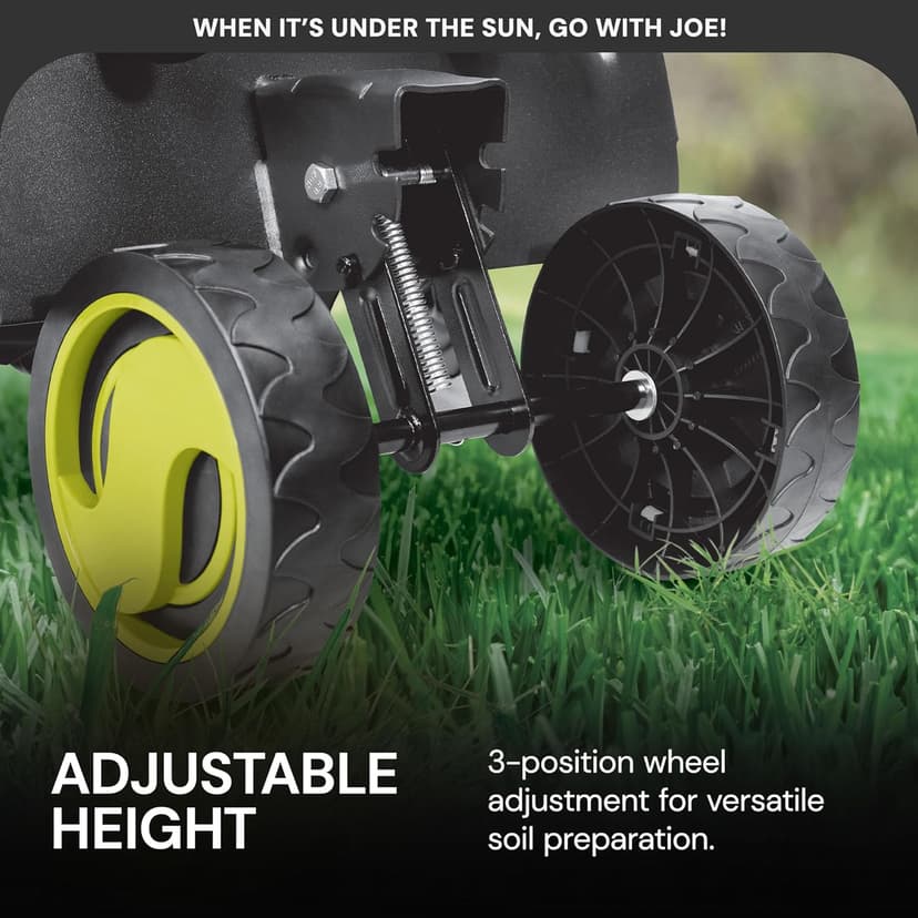 Sun Joe Electric Garden Tiller Cultivator, Steel Tines, 12 Amp, 16 Inch, Black - Heavy-Duty Gardening Machine & Equipment for Gardens, Lawns & Yards
