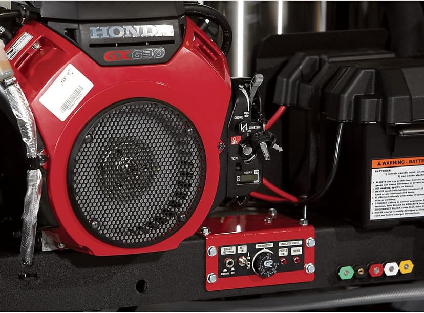 NorthStar Trailer-Mounted Portable Hot Water Commercial Pressure Power Washer - 4000 PSI, 4.0 GPM, Direct Drive, Honda Engine, 200-Gal. Water Tank