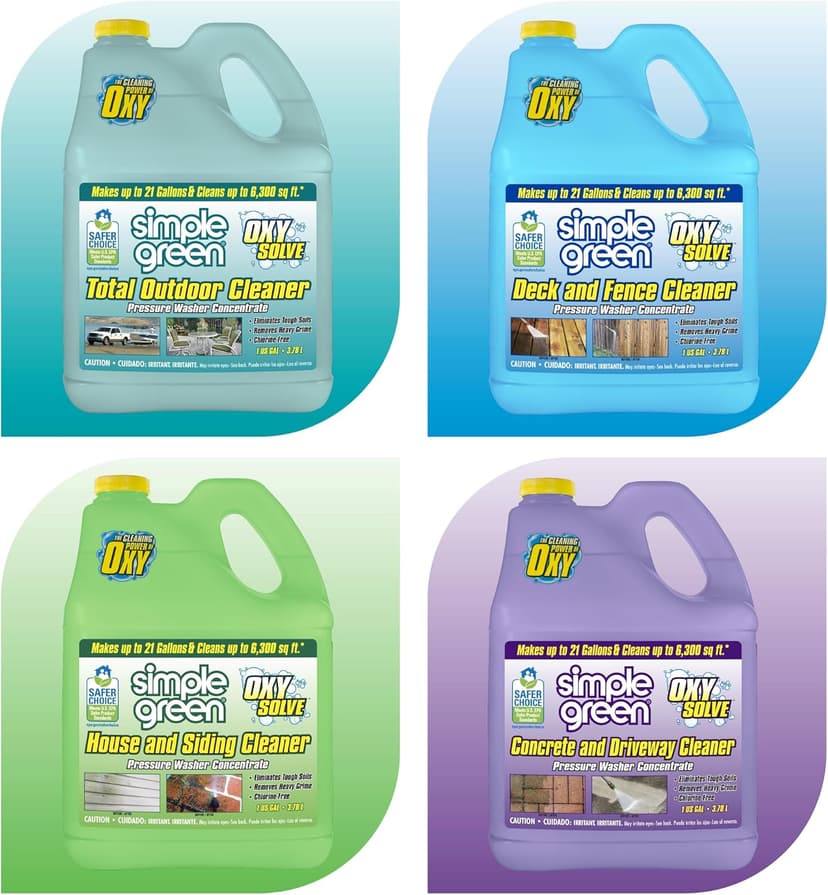 Oxy Solve House and Siding Pressure Washer Cleaner - Removes Stains from Mold & Mildew on Vinyl, Aluminum, Wood, Brick, Stucco - Concentrate 1 Gal.