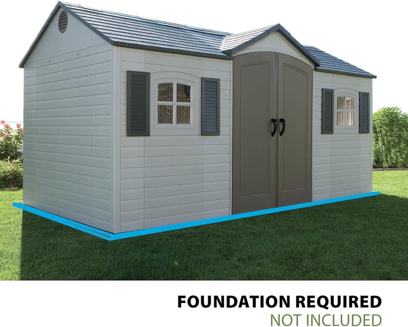 Lifetime 6446 Outdoor Storage Shed, 8 x 15 Foot, Desert Sand