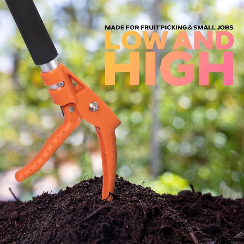 KSEIBI 143010 Long Reach 3.5 ft (1.0m) Cut & Hold Bypass Pruner - Lightweight Aluminum, Rust-Resistant, Ergonomic Grip, 1/4" Max Cut - Ideal for Precision Gardening & Pruning