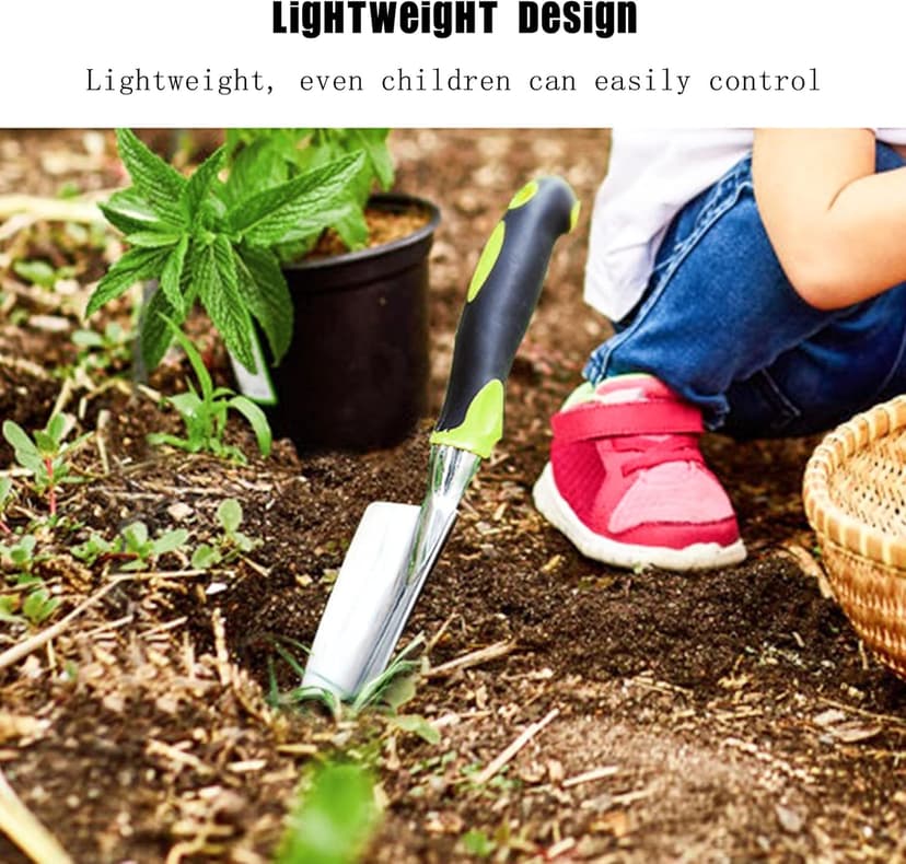 Garden Trowel & Hand Wide Shovel Pointed with Soft Rubberized Non-Slip Ergonomic Handle for Planting, Transplanting, Weeding, Moving and Smoothing Soil - Gardening Gift (Style 1)