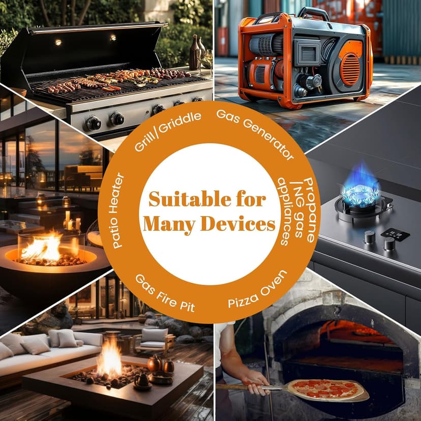 3/4 Natural Gas Hose For Generator 56FT, 3/4" ID Natural Gas Quick Connect Hose, Patio Heater, Grill Griddle, And Outdoor Ng/Lp Propane Appliance