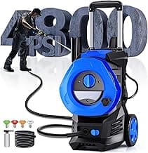 Electric Pressure Washer 4800 PSI 3.5 GPM, 2000W High Pressure Power Washer with 4 Nozzles & Foam Cannon, Portable Cleaner for Car, Driveway, Patio, Fence, Outdoor Cleaning