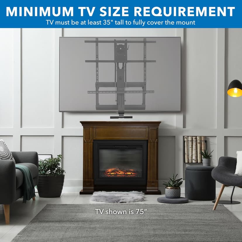 Mount-It! Fireplace TV Wall Mount for Large TVs, MI-384L