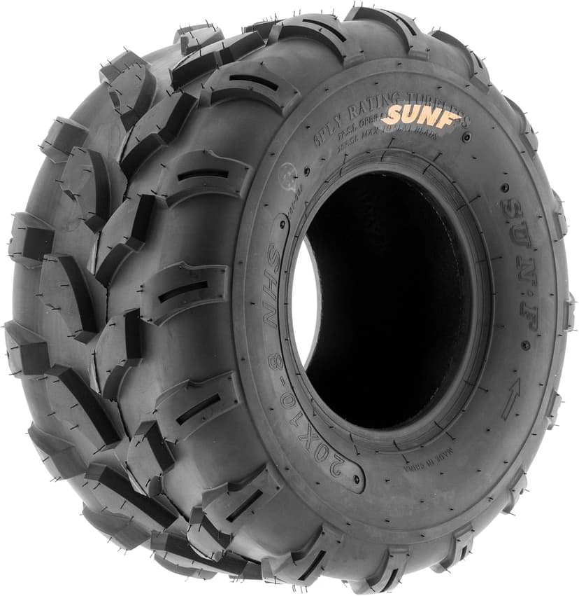 SunF A003 ATV/UTV/Lawn-Mowers Off-Road Tire 20x10-8, 6 PR, Directional Tread (Pair of 2)
