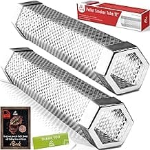 Premium Pellet Smoker Tube 12" (Set of 2) - 5 Hours of Billowing Smoke, Hot or Cold Smoking, for Any Grill or Smoker, An Easy and Safe Way to Provide Smoking, Free eBook Grilling Ideas & Recipes