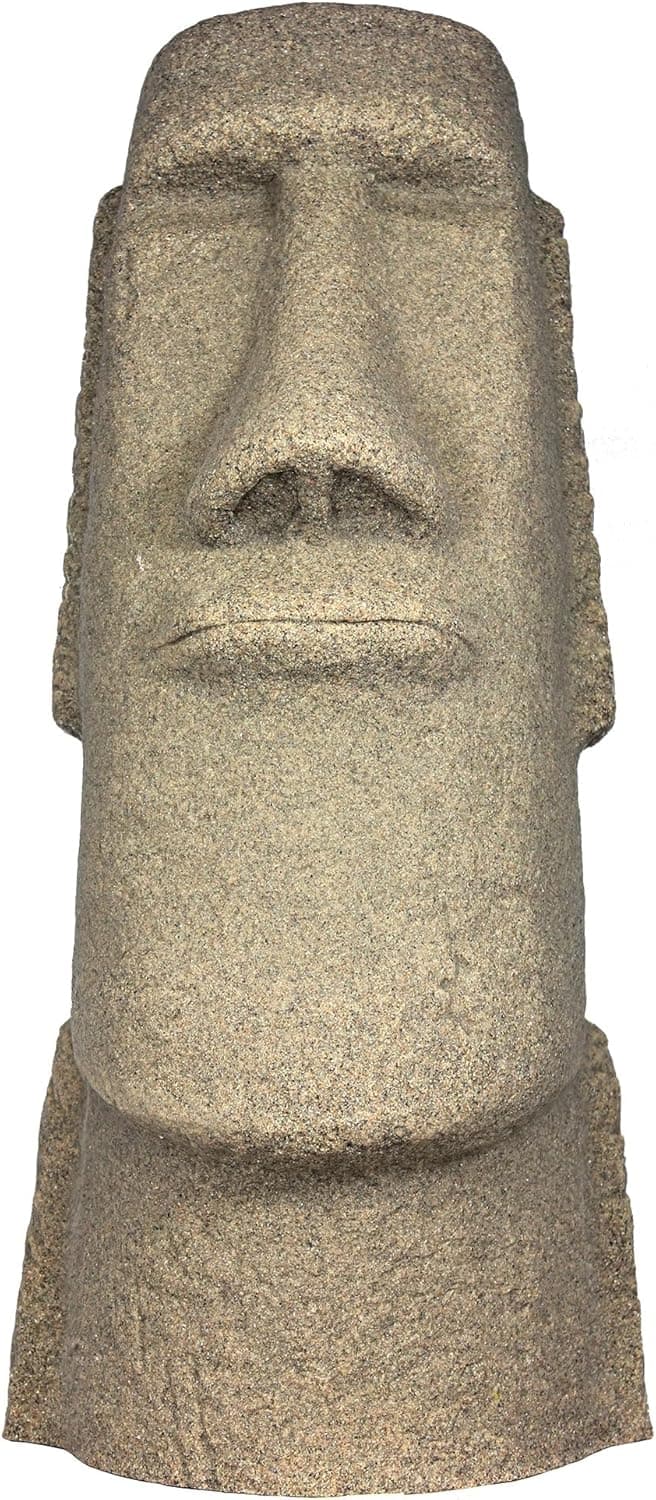 EMSCO Group Easter Island Head Statue – Natural Sandstone Appearance – Made of Resin – Lightweight – 28” Height