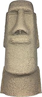 EMSCO Group Easter Island Head Statue – Natural Sandstone Appearance – Made of Resin – Lightweight – 28” Height