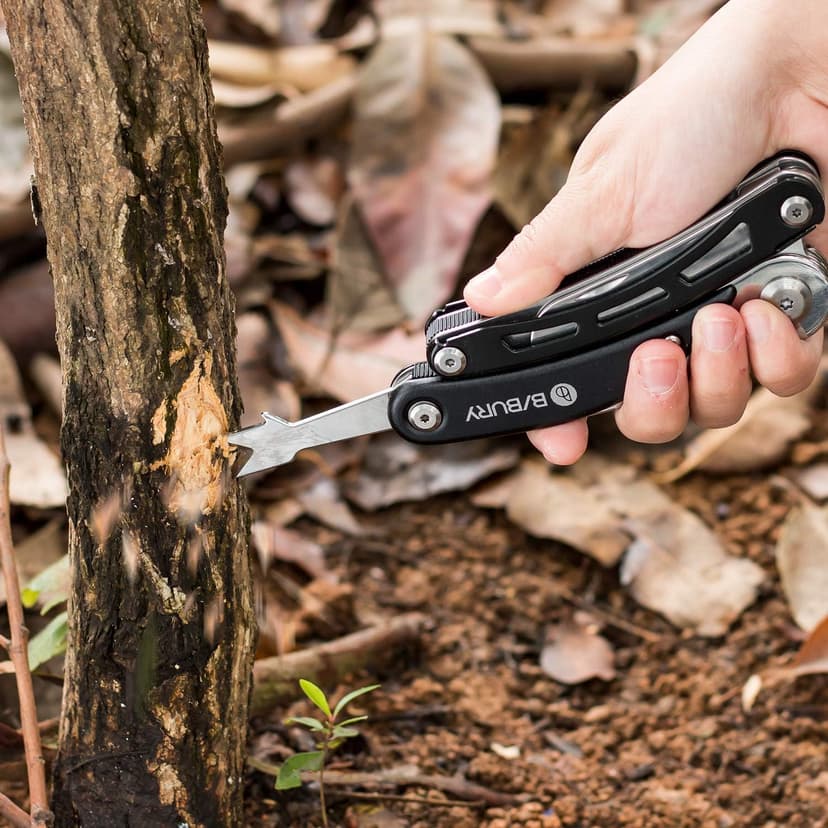 BIBURY Gardening Hand Pruners, 5 in 1 Multitools Folding Scissors 420 Stainless Steel Pruning Shears Bonsai Cutters for Tree Trimmers Secateurs,Garden Scissors,Garden Shears,Clippers for The Garden