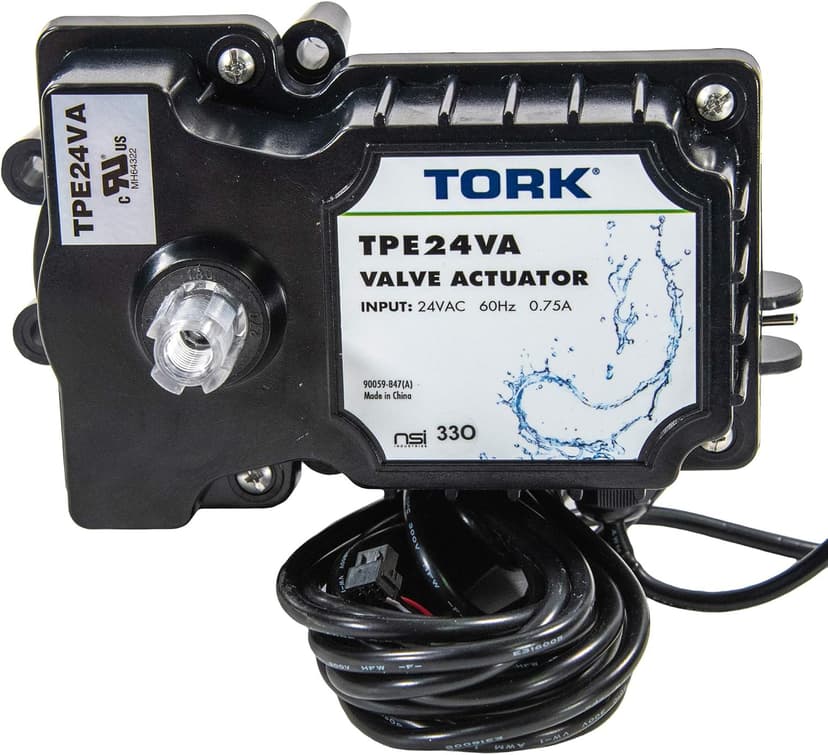 NSI TORK TPE24VA 24-Volt Valve Actuator Control, Compatible with all 24VAC Control Systems, for Pools, Spa Equipment, Solar and More, black