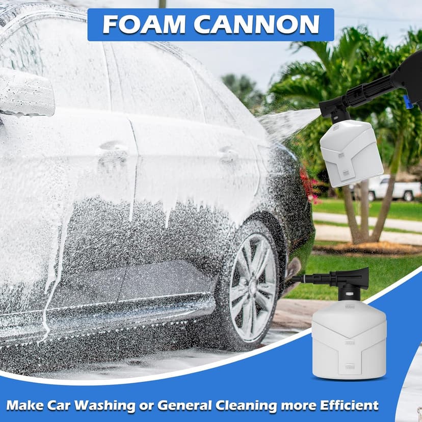 Electric Pressure Washer, 4200PSI 2.8GPM, Foam Cannon, 4 Nozzle Tips, 20 FT Hose, 35FT Power Cord, Strong Power Washer with Anti-Tipping Technology for Cars, Garden, Fences, Patios, Driveways