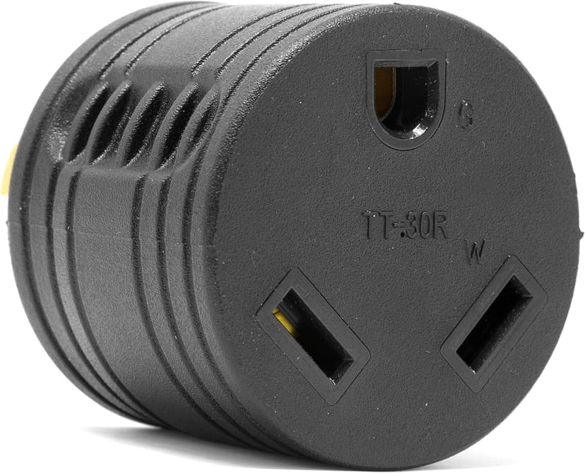 WEN GNA030, NEMA L5-30P Twist-Lock Power Plug to TT-30R Ready Outlet 120V 30-Amp 3600-Watt Generator to RV Adapter, Black