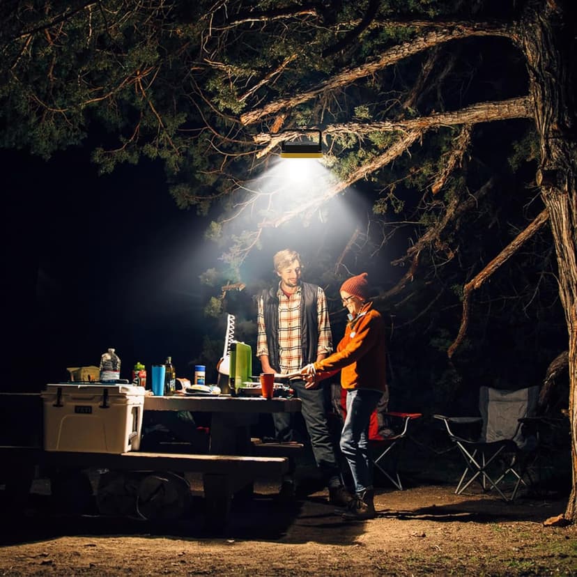 40W Rechargeable Work Light with Tripod Hole, 2400LM LED Work Light Battery Powered, Waterproof Portable Work Light Cordless Job Site Lighting 180° Rotate for Garage Camping Car Repairing 2 Pack