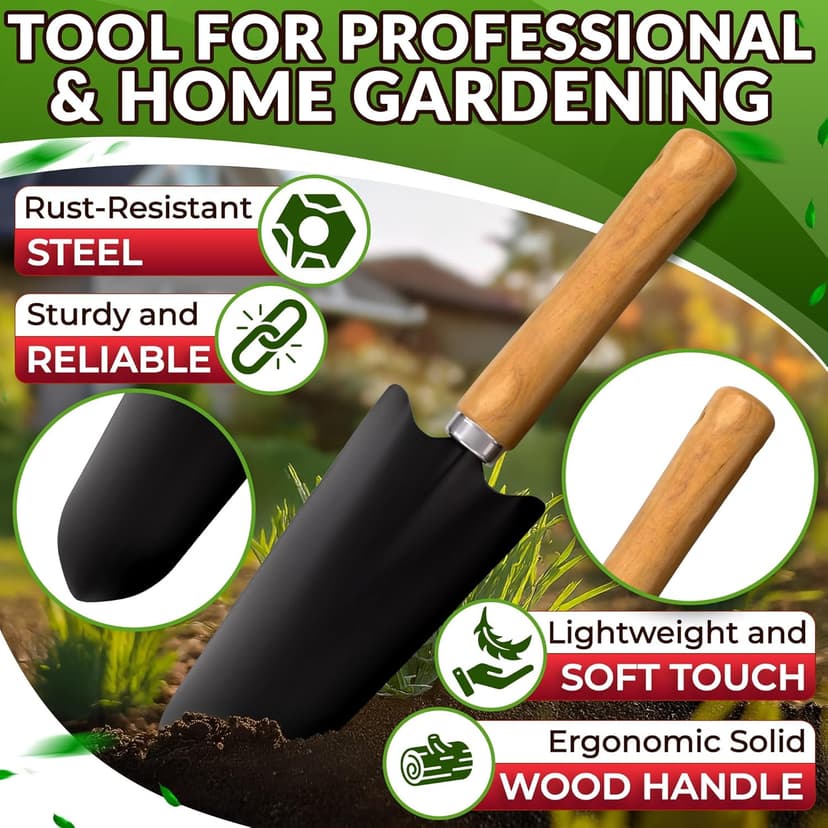 9 Pcs Garden Tool Set for Women – Ergonomic Lightweight Gardening Hand Tools with Convenient Little Bag, Sturdy Metal Garden Tools Set, Easy Handling for Outdoor Plant Care, Gardening Gifts for Women